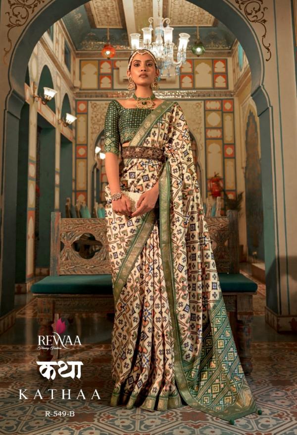 Rewaa Katha Fancy Patola Silk Saree collection